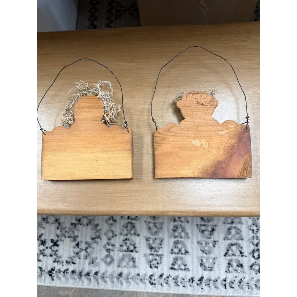 Vintage Style Wooden Grandparents Wall Signs Set Grandma and Grandpa Decor